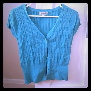 Button up shirt sleeve cardigan